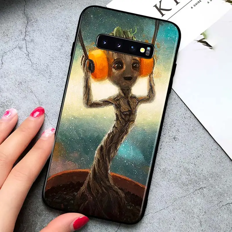 

Marvel Groot Art for Samsung Galaxy S21 Ultra Plus Note 20 10 9 8 S10 S9 S8 S7 S6 Edge Plus Black Soft Phone Case