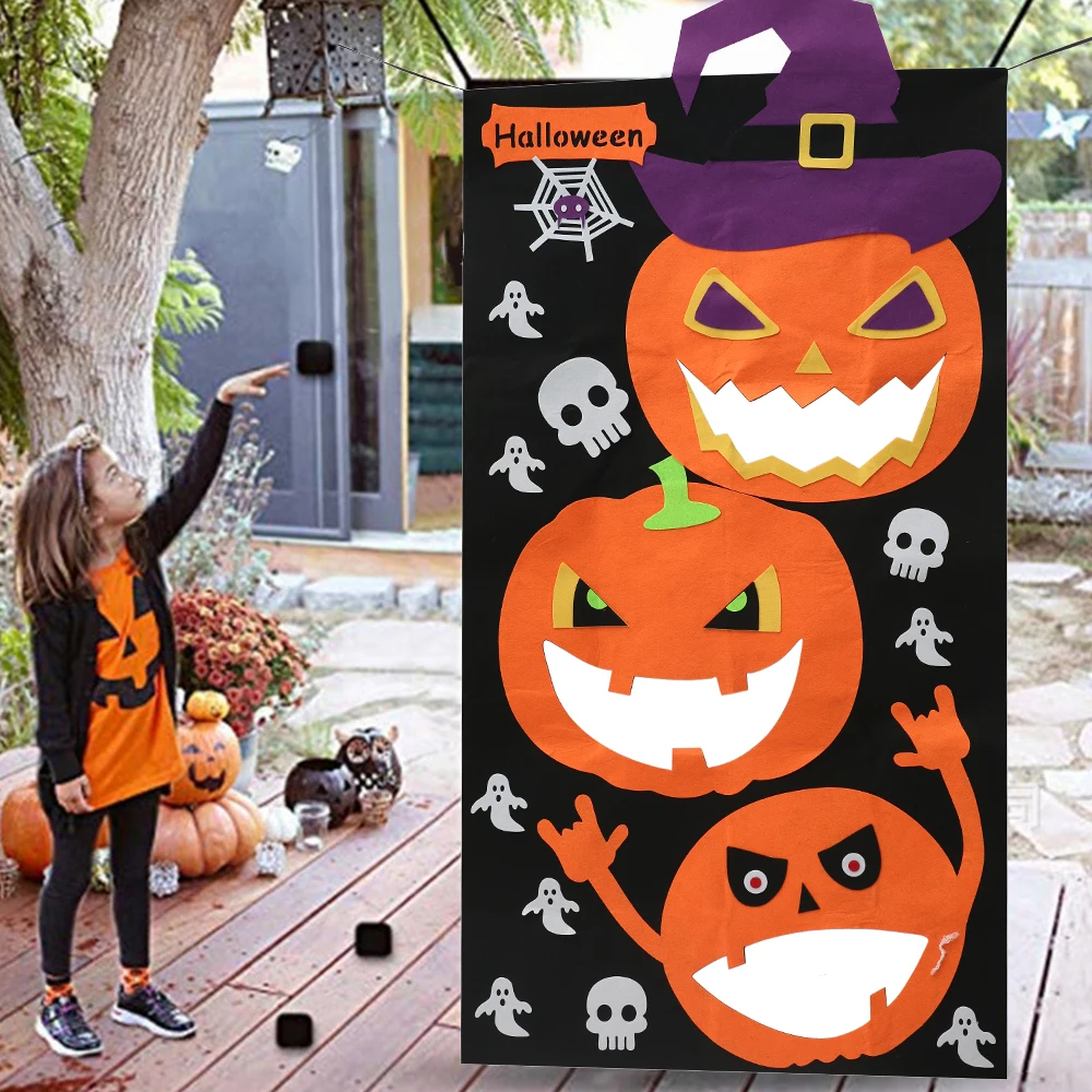 

Забавная игрушка в форме бобов для игр на Хэллоуин, сумки для бросания, для взрослых и детей, уличная игрушка для Хэллоуина вечерние, карнава...