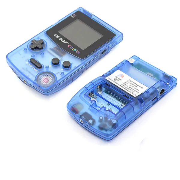 Clear Blue 2 шт портативная игровая консоль игры плеер 2," классические детские портативные игровые консоли с подсветкой 66 встроенных игр - Цвет: Clear Blue