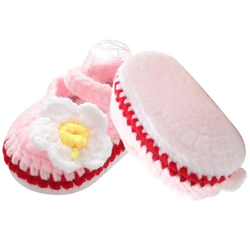 Buatan Tangan Bayi Yang Baru Lahir Anak Laki-laki Gadis Crochet Merajut Balita Sepatu