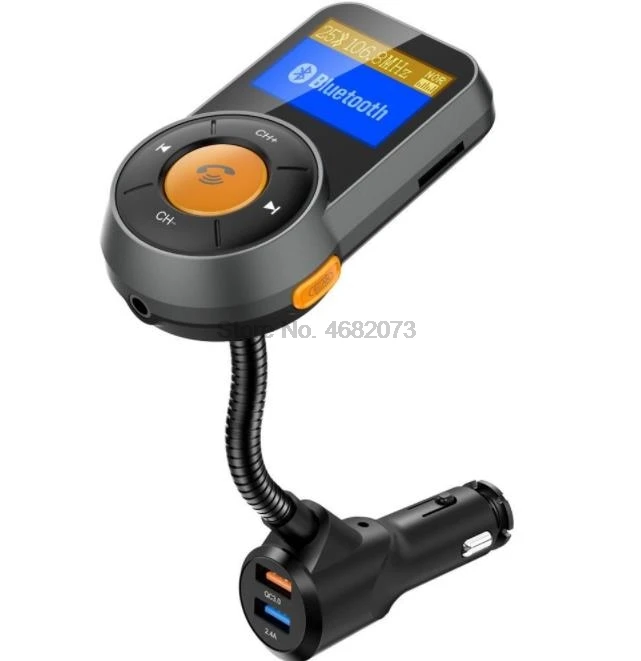 От DHL или Fedex 100 шт. BT76 Bluetooth FM передатчик Беспроводной радио адаптер Hands-Free