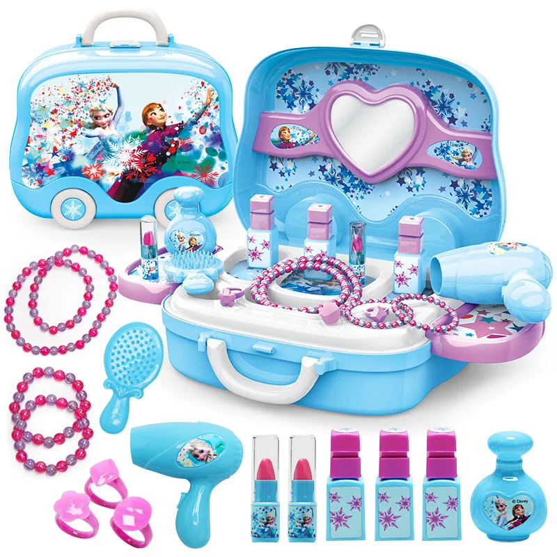 Disney Princess Frozen Elsa Makeup Toy Mickey Mouse Doctor Play Tools Kids Kitchen Play House Tools Cars Engineers Repairs Kits