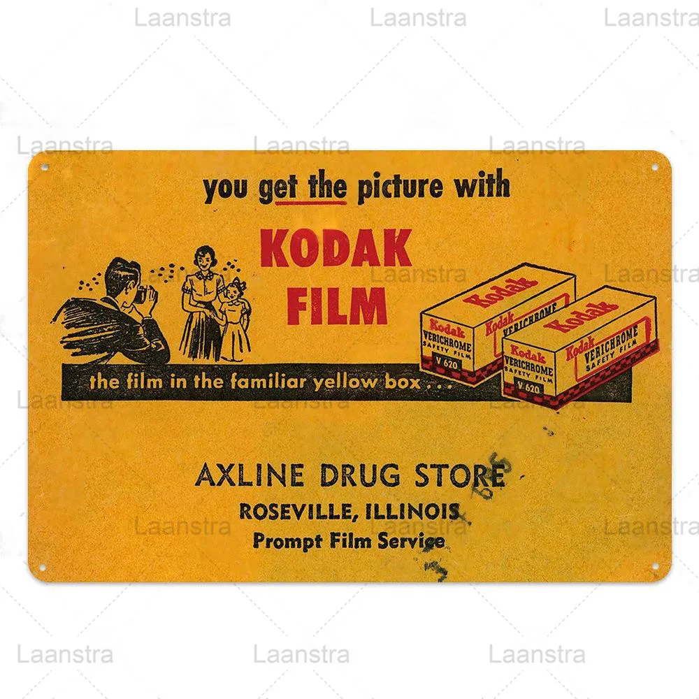 Металлическая жестяная вывеска Классическая Ретро Kodak пленочные Винтаж постер