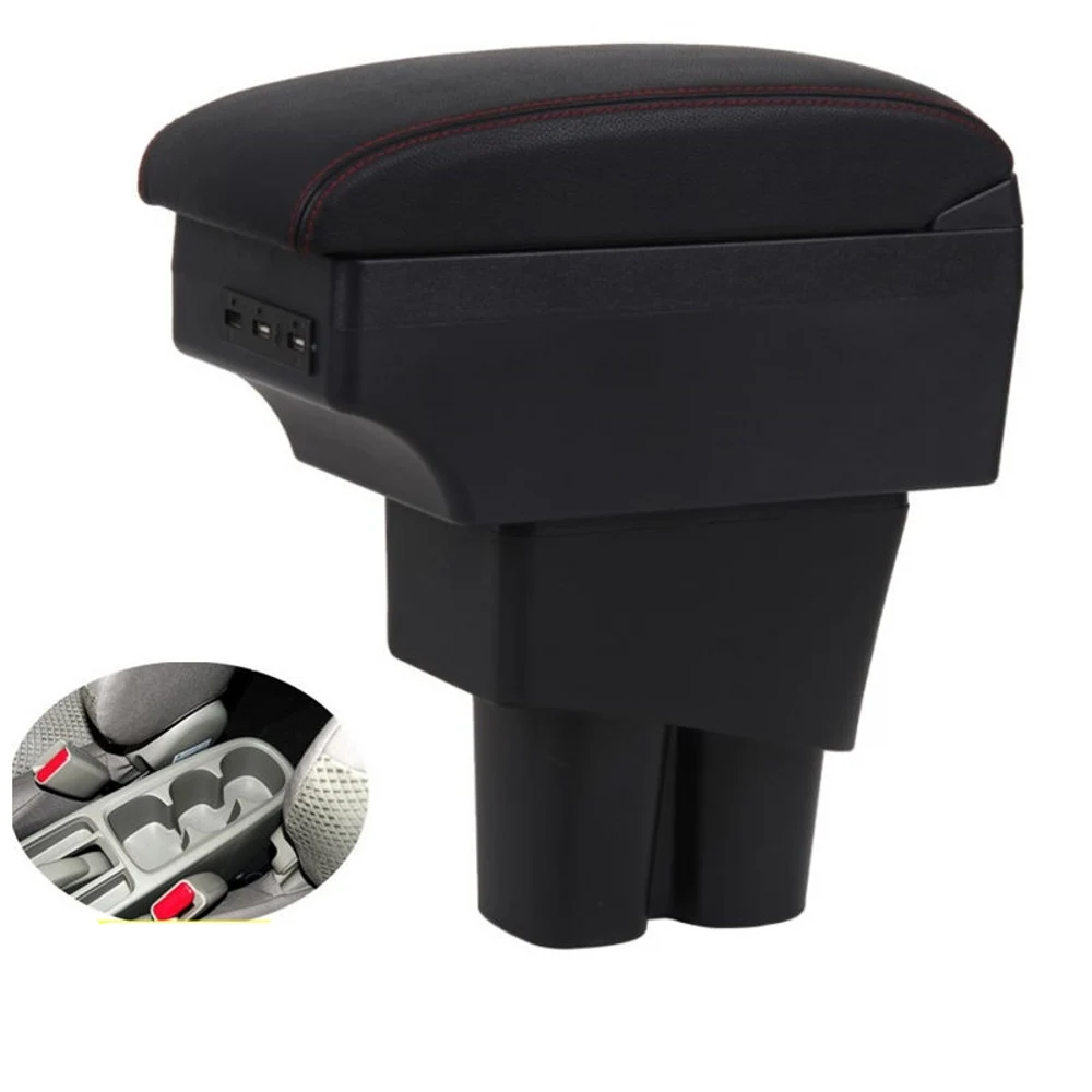 

Для Honda city подлокотник коробка для хранения содержимого центрального магазина подлокотник коробка с подстаканником USB интерфейс