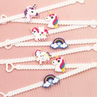 soft pvc unicorn bracelet silicone childrens bracelet cartoon unicorn bracelet