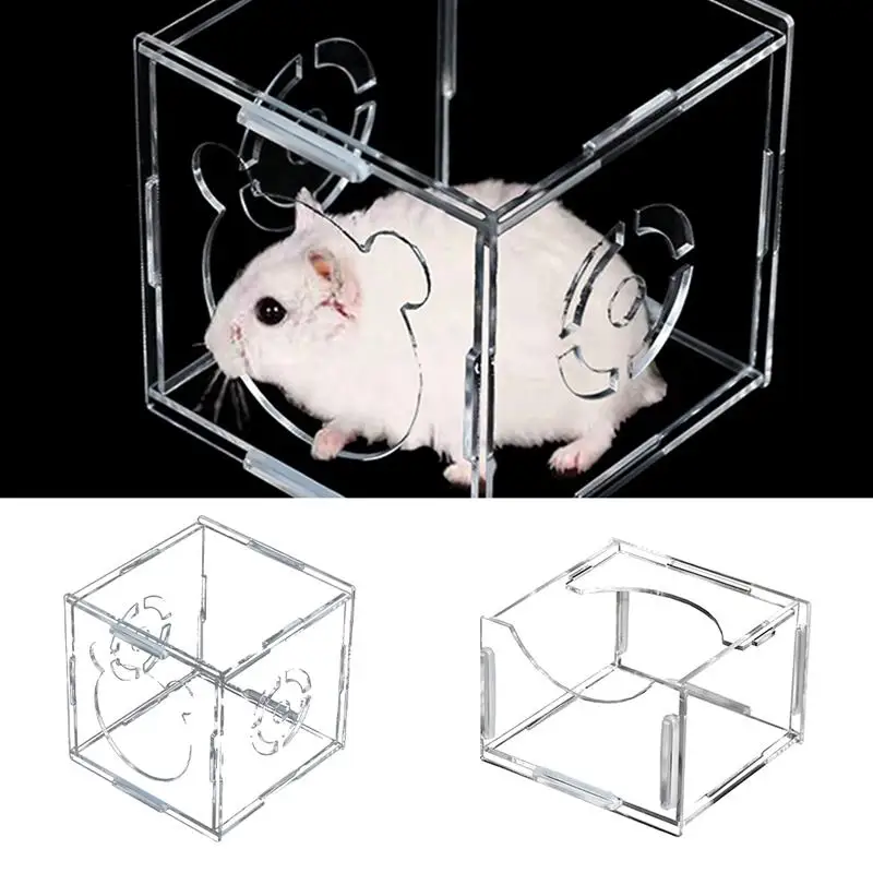

1 PCS Small Animals House Acrylic Transparent Hamster Bed Cage Nest Guinea Pig Sleeping House Pet Squirrel Hamster Accessories