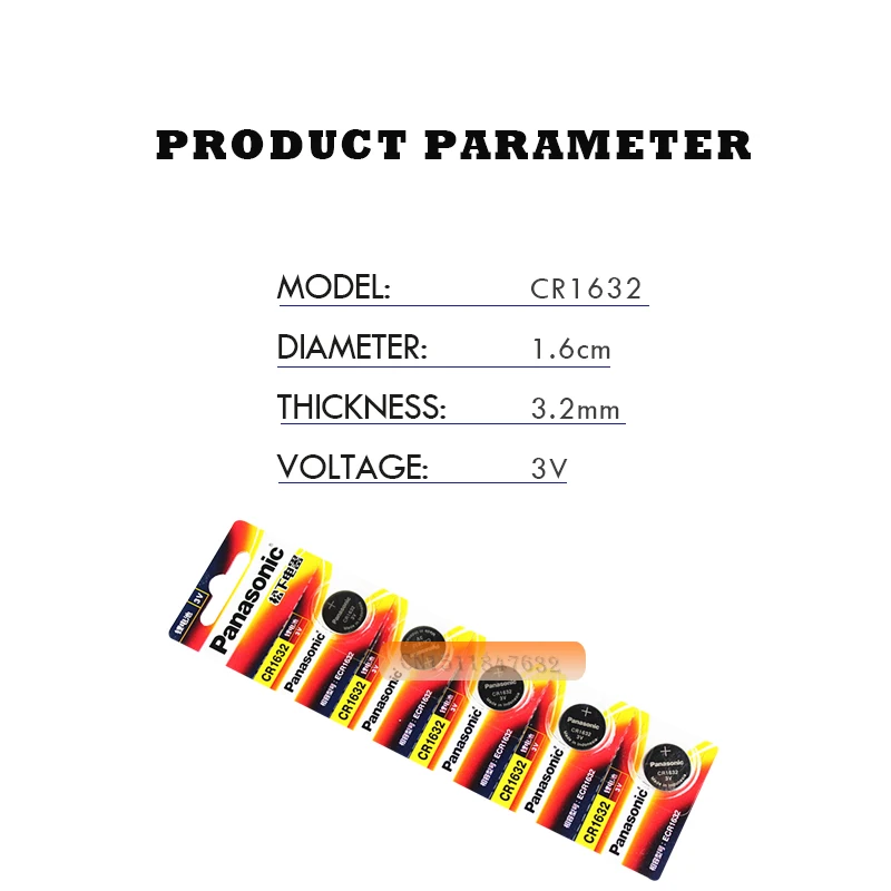 1 шт. PANASONIC CR1632 1632 DL1632 3V литиевые батареи батарея для монет | Электроника