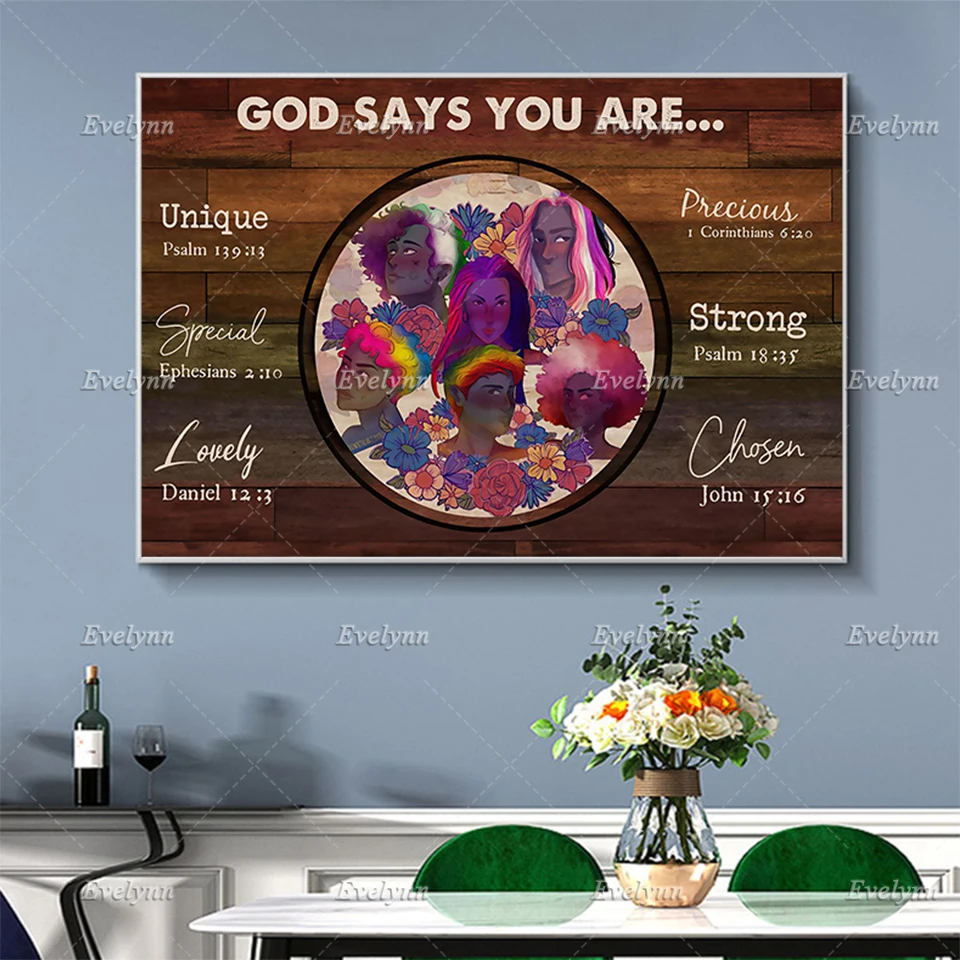 ЛГБТ гордость лесбиянок геев бисексуал трансгендер плакат Бог говорит что вы