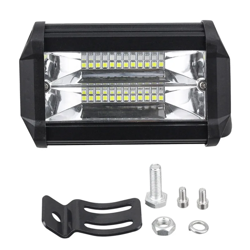 72W LED Work Light Bar Flood Spot Combo Fog Lamp Offroad Driving Truck