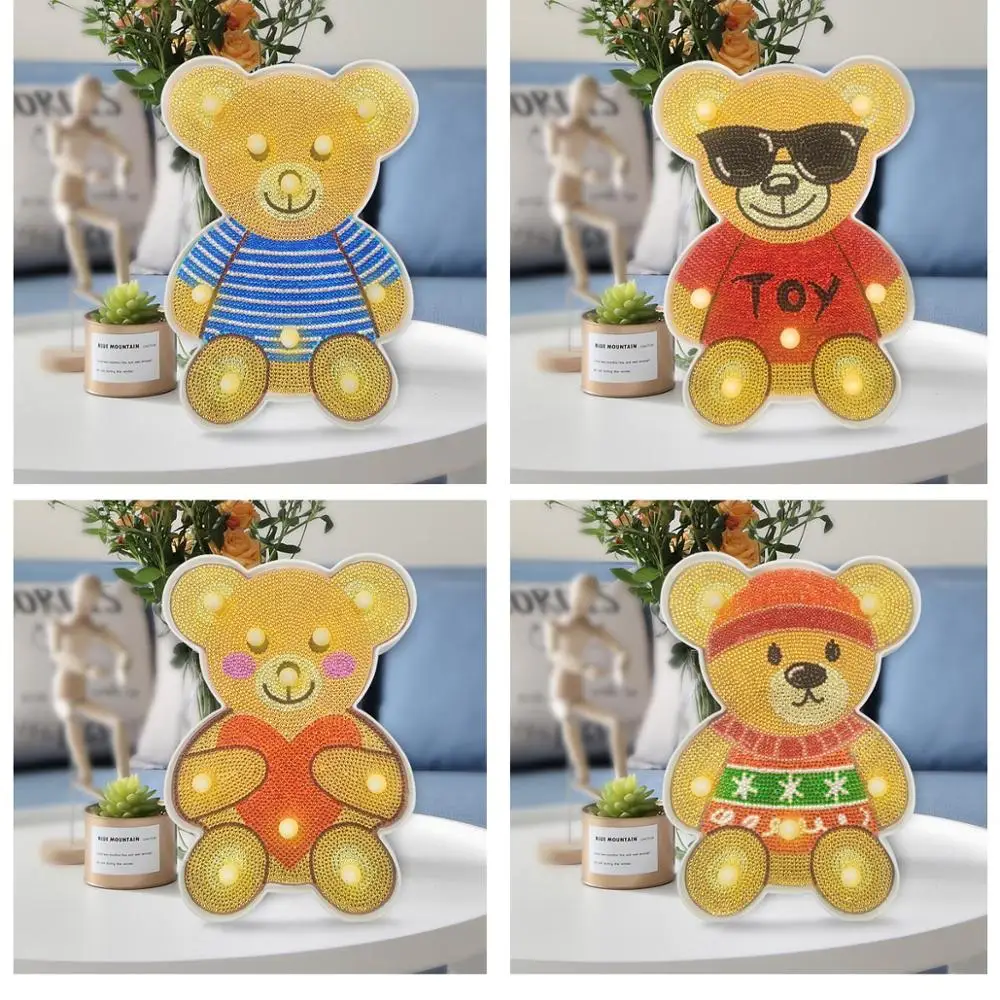 Милый медведь светодиодный светильник для DIY алмазная живопись инструменты
