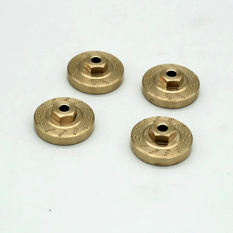 4Pcs Heavy Duty Brass Wheel Hex Adapter Balance Weight for AXIAL SCX24 90081 Upgrades 1/24 RC Crawler Car Parts | Игрушки и хобби