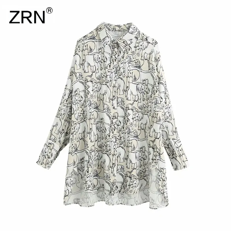 Женская Асимметричная блузка с длинным рукавом на пуговицах | одежда