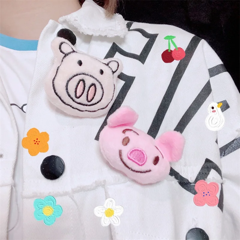 Забавные броши в форме свиньи для женщин милая мультяшная розовая плюшевая