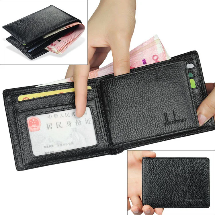 Кошелек мужской короткий маленький бумажник из воловьей кожи кредитница | Багаж