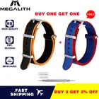 MEGALITH 2 шт набор, купить один получить один бесплатно Wacthband 20 мм 22 мм Универсальный бренд часов, NOTO ремешок для часов спортивный военный браслет