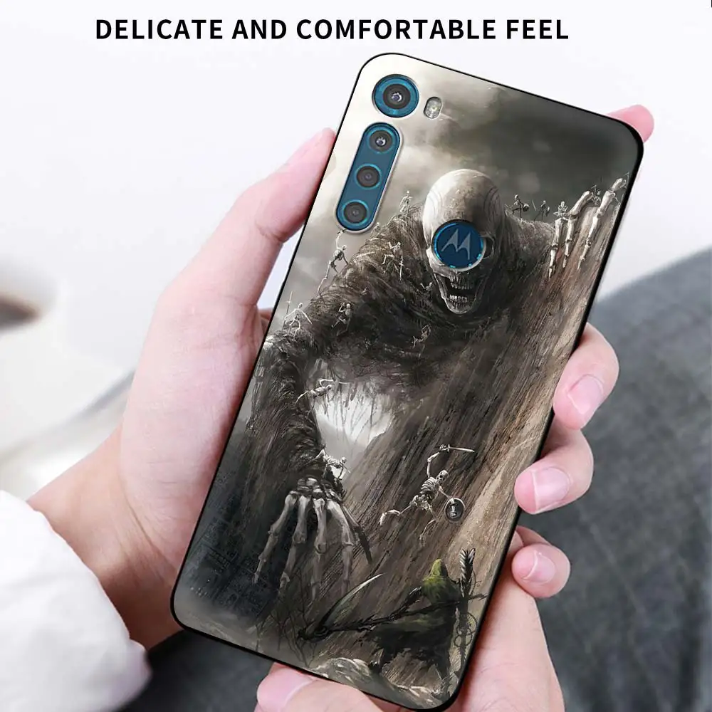 

Phone Case For Motorola One Fusion G9 Play G8 Power Edge Plus E6s G Stylus Black Soft Mobile Cover Attack On Titan