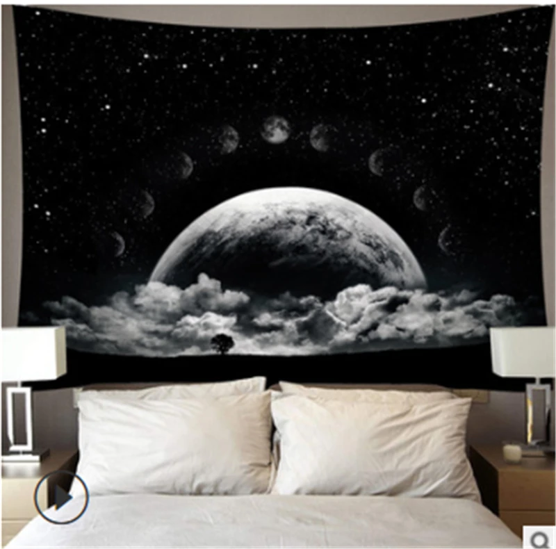 Гобелен в космическом стиле Настенный полиэстер таинственная атмосфера узоры