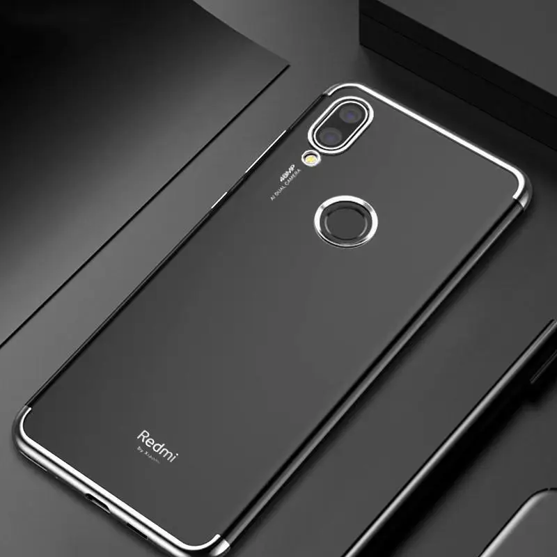 Серебристый Для Xiaomi mi 9T Pro CC9 CC9E A3 Lite роскошное покрытие для чехла мягкий прозрачный чехол для телефона для Xiao mi Red mi Note 8 7 6 5 Pro 7A чехол - Цвет: Серебристый
