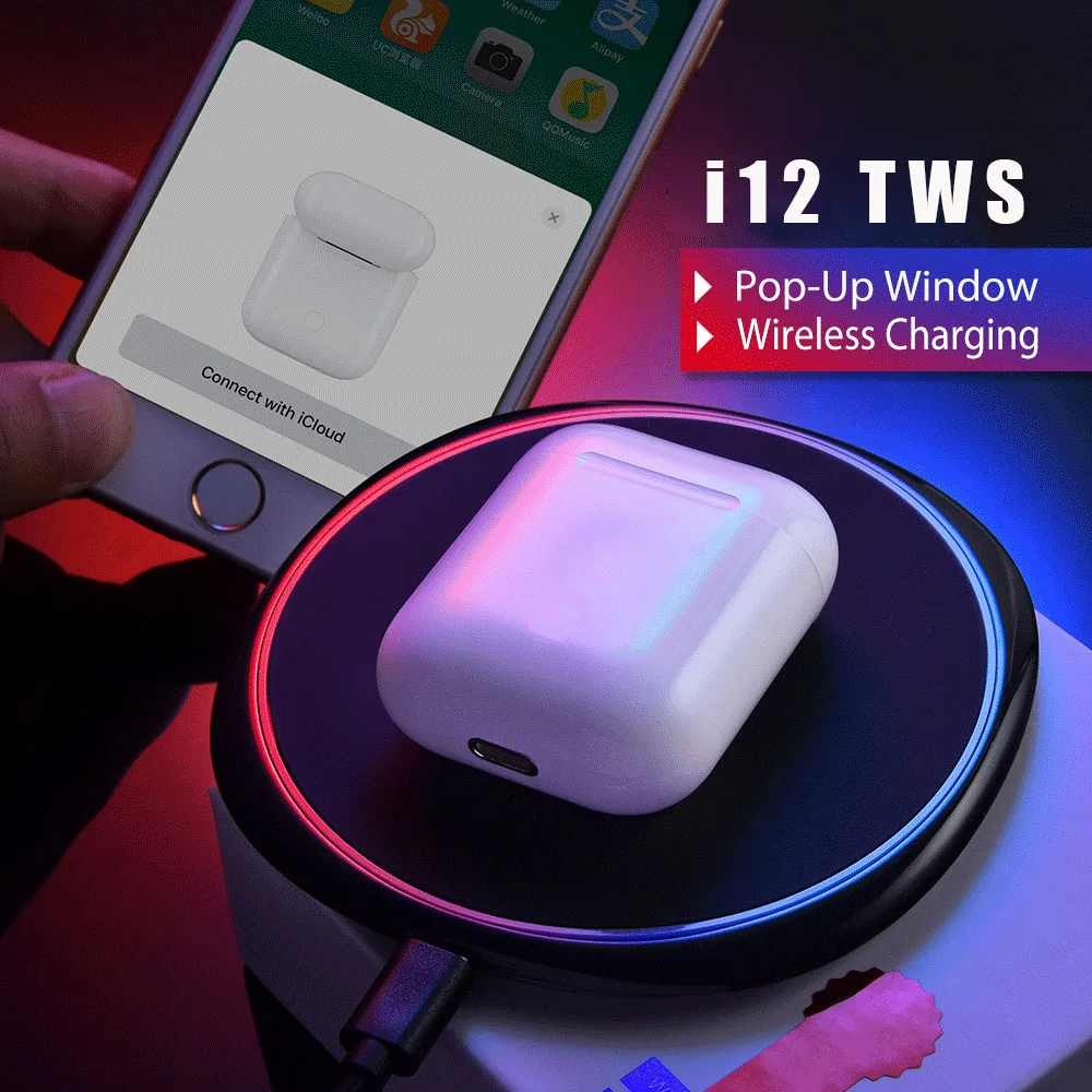 2019 Новинка i12 tws Pop up Bluetooth 5 0 наушники вкладыши беспроводные игровые гарнитуры с