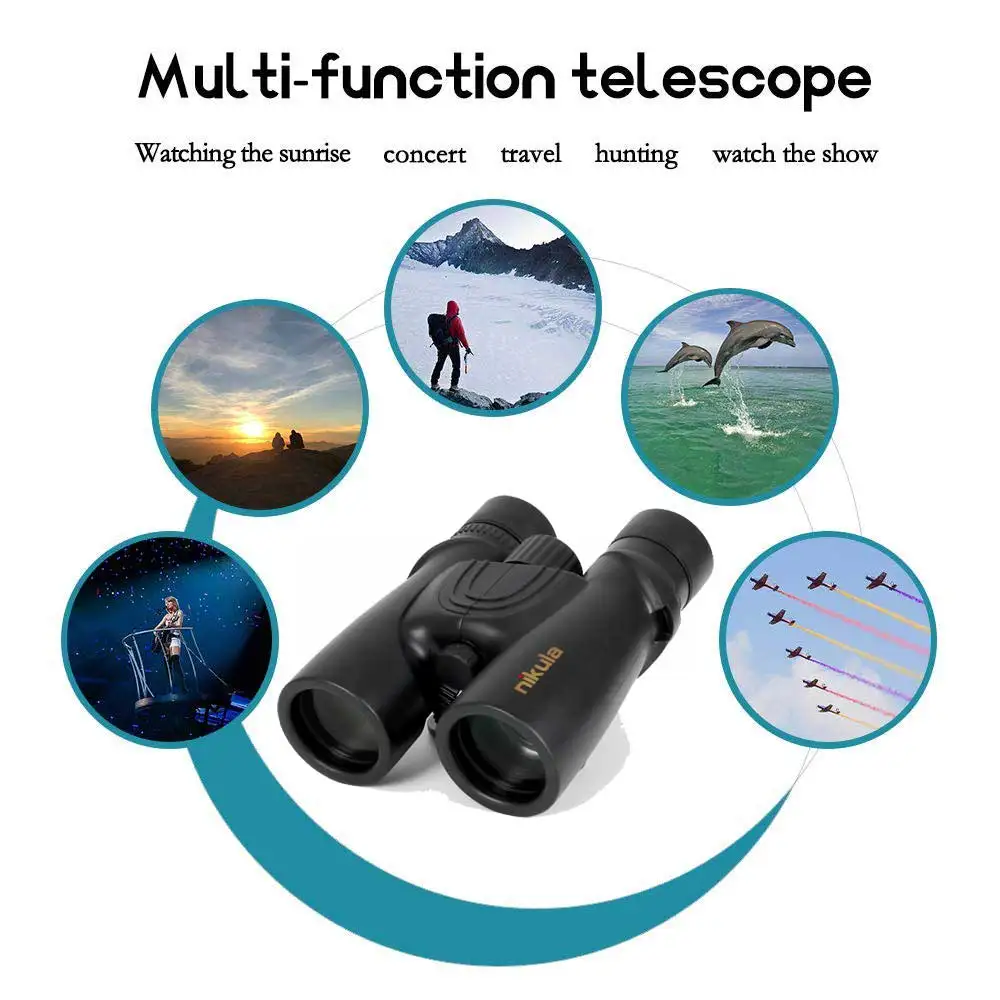 Nikula 10x42 бинокль ночного видения Telescopio Binoculo оптическая призма для охоты высокое качество Туризм bak4 бинокль телескоп