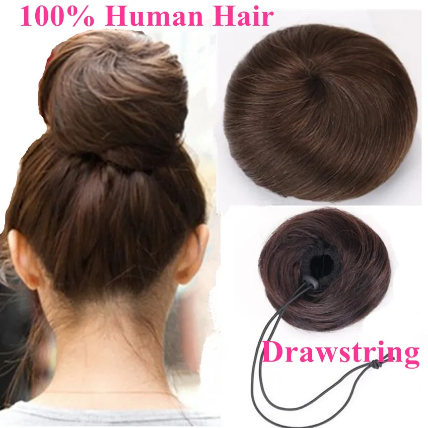 

Шнурок шиньоны хвост наращивание волос булочка шиньон для создания прически бразильские человеческие волосы булочка Пончики волосы, шиньо...