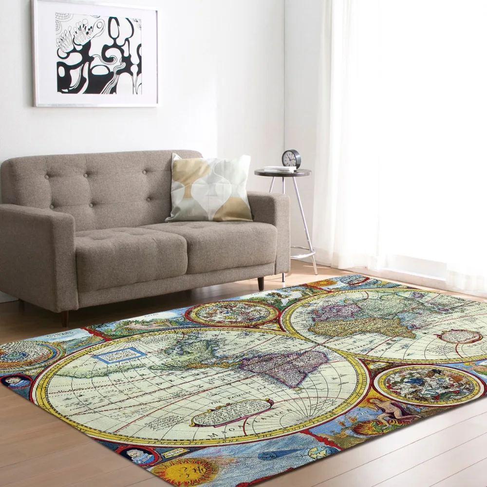 

Large World Map Carpets Rug Bedroom Kids Baby Play Crawling Mat Memory Foam Area Rugs Carpet for Living Room Home Decorative