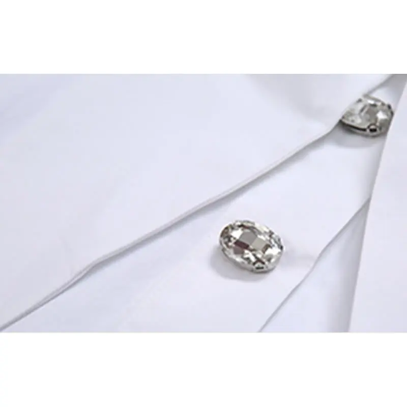 

XITAO New Women Shirt Fashion Splicing Polo-neck Collar Lantern Sleeve Solid Color Simplicity Temperament All-match ZY5911