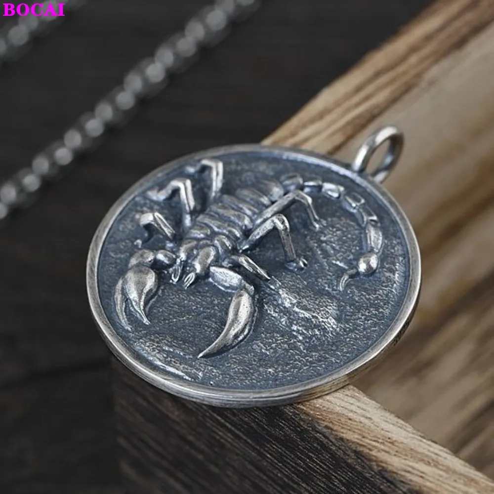 BOCAI S925 Подвески из стерлингового серебра для мужчин и женщин новая мода круглый