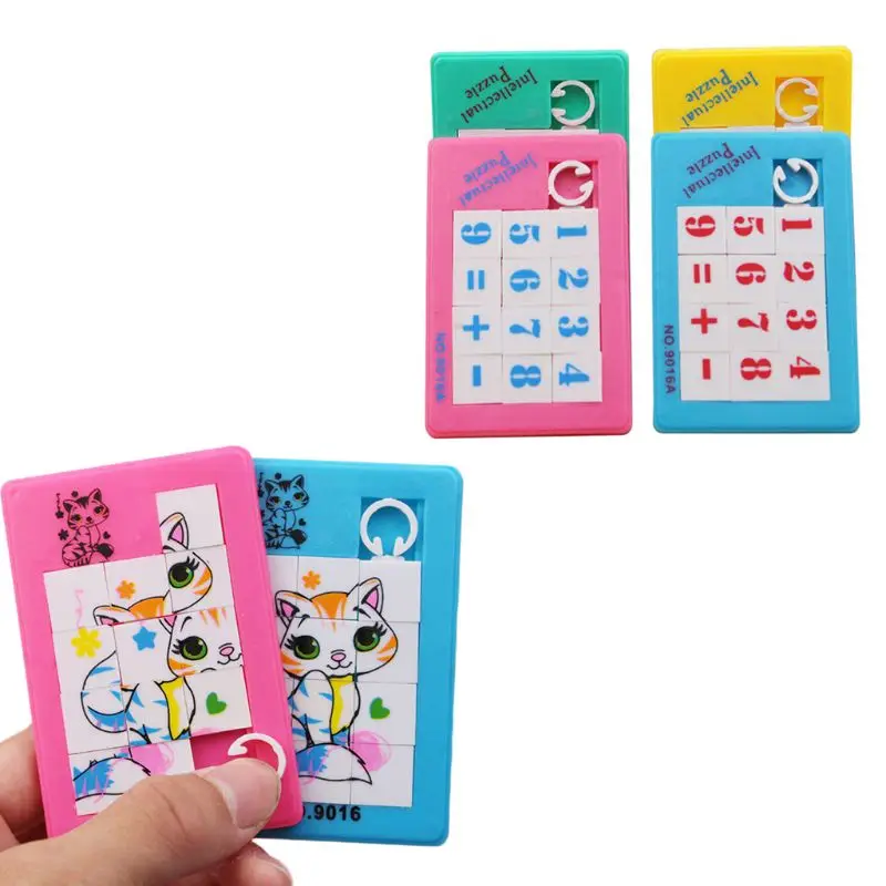 

Kids Cute Cartoon Animal Number 3D Sliding Puzzle Plastic Building Jigsaw Toys 77HD