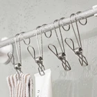 Подвесные Зажимы Из Нержавеющей Стали, прищепки для белья, ветрозащитные зажимы, бытовые крючки для хранения, держатели для прищепок