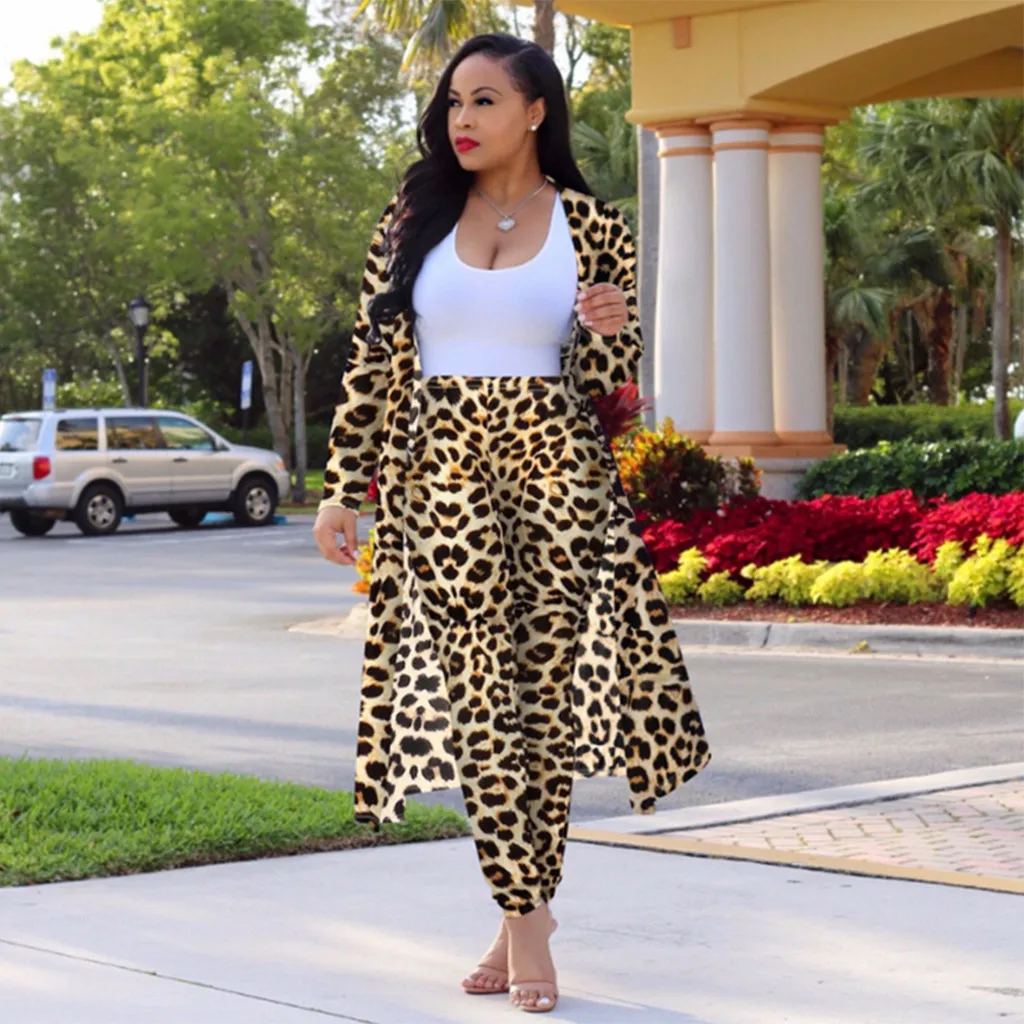 Женский Повседневный комплект из 2 предметов накидка с принтом однотонный