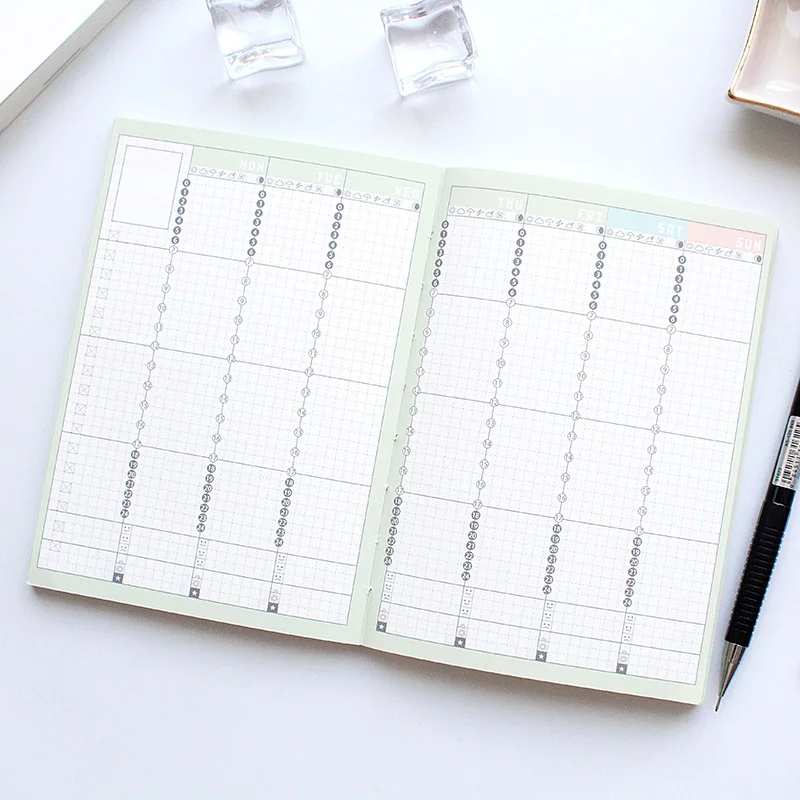 Винтажный Тканевый блокнот с небесно голубыми цветами для расписания дневника