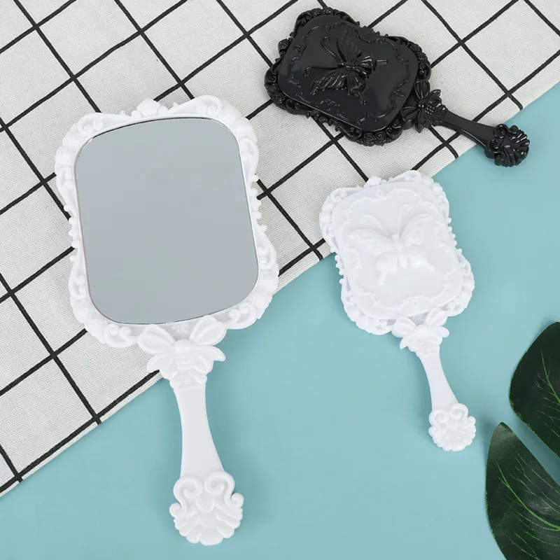 

Handle Mirror Square Makeup Mirror Handheld Vanity Mirror Hand Mirror SPA Salon Makeup Vanity Cosmetic Compact Mirror for Women