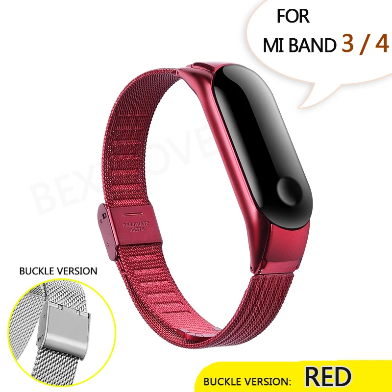 018P Протектор/браслет mi band 3 4 ремешок для Xiaomi mi band 4 3 ремешок/браслет для mi Band 4 3 ремешок металлические ремни из нержавеющей стали - Цвет: 018P