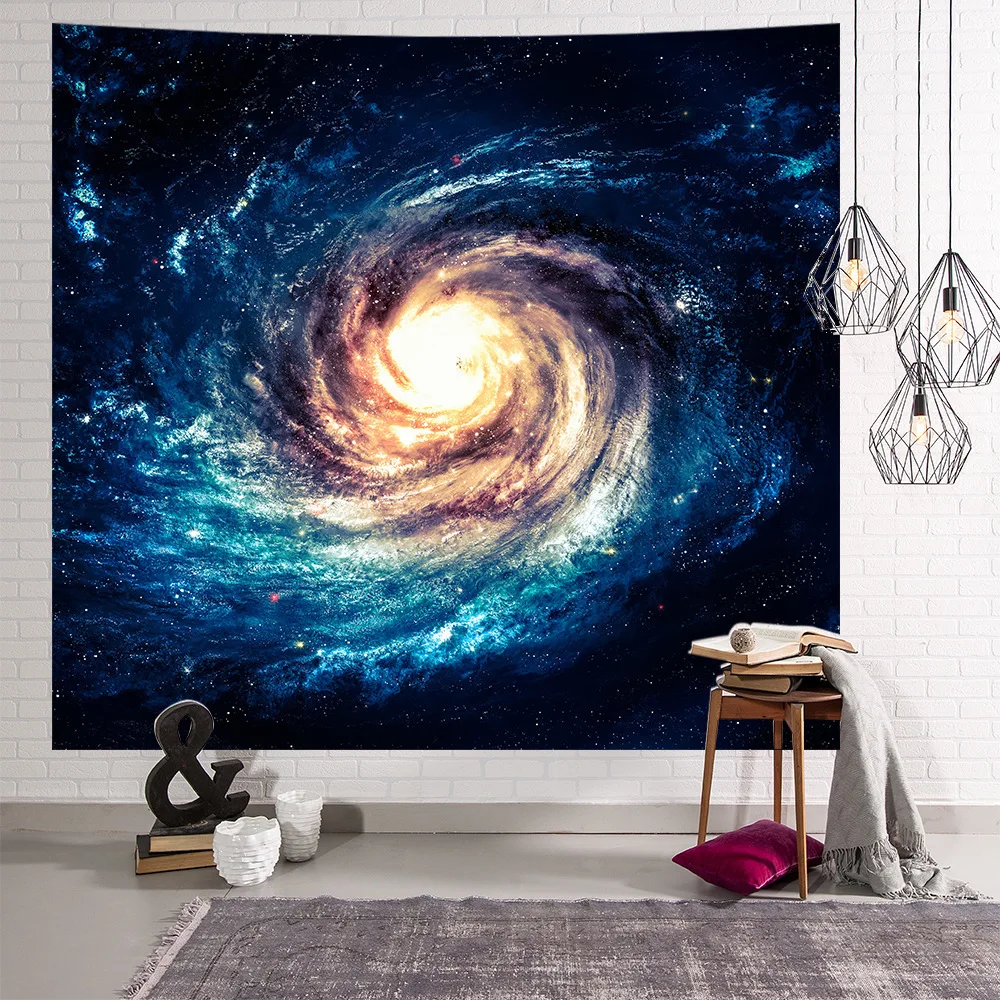Настенный Ковер Galaxy River 3D гобелен звездное небо подвесной коврик Вселенная