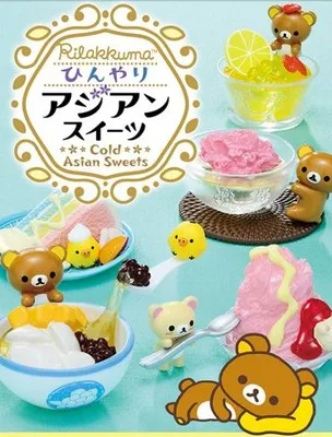 Япония подлинные партии милый rilakkuma десертное мороженое rement конфеты, продукты мебель игрушки матч Лес животных Семья коллекционная игрушка