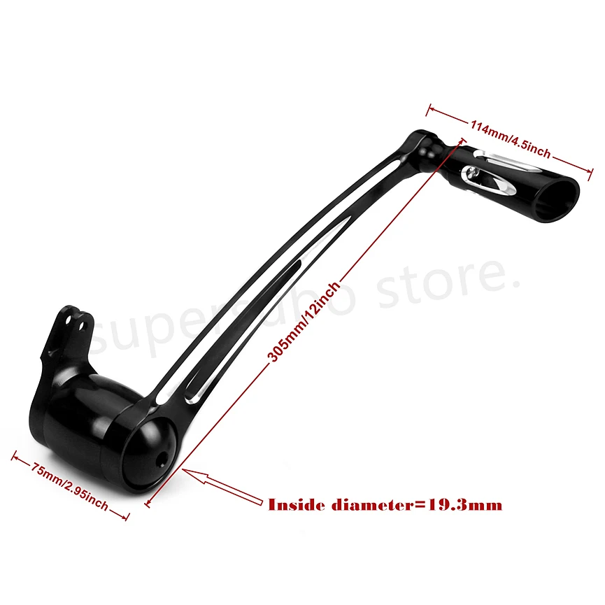 Черные глубококромные режущие рычаги тормозного переключения передач для Harley