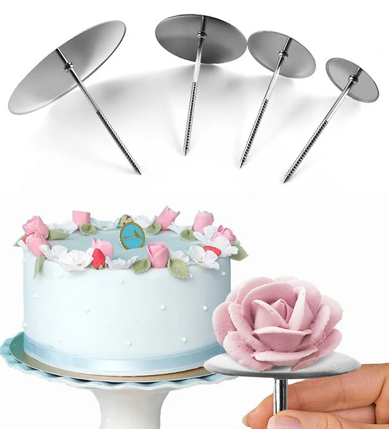

Creative Stainless Steel Cake Cupcake Stand Icing Cream Decorating Tool Cake Flower Needle Nail Baking Tools Cake Tool