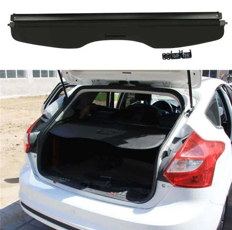 

High Qualit Rear Trunk Security Screen Privacy Shield Cargo Cover For Ford Focus hatchback 2012 2013 2014 2015 2016 2017 2018