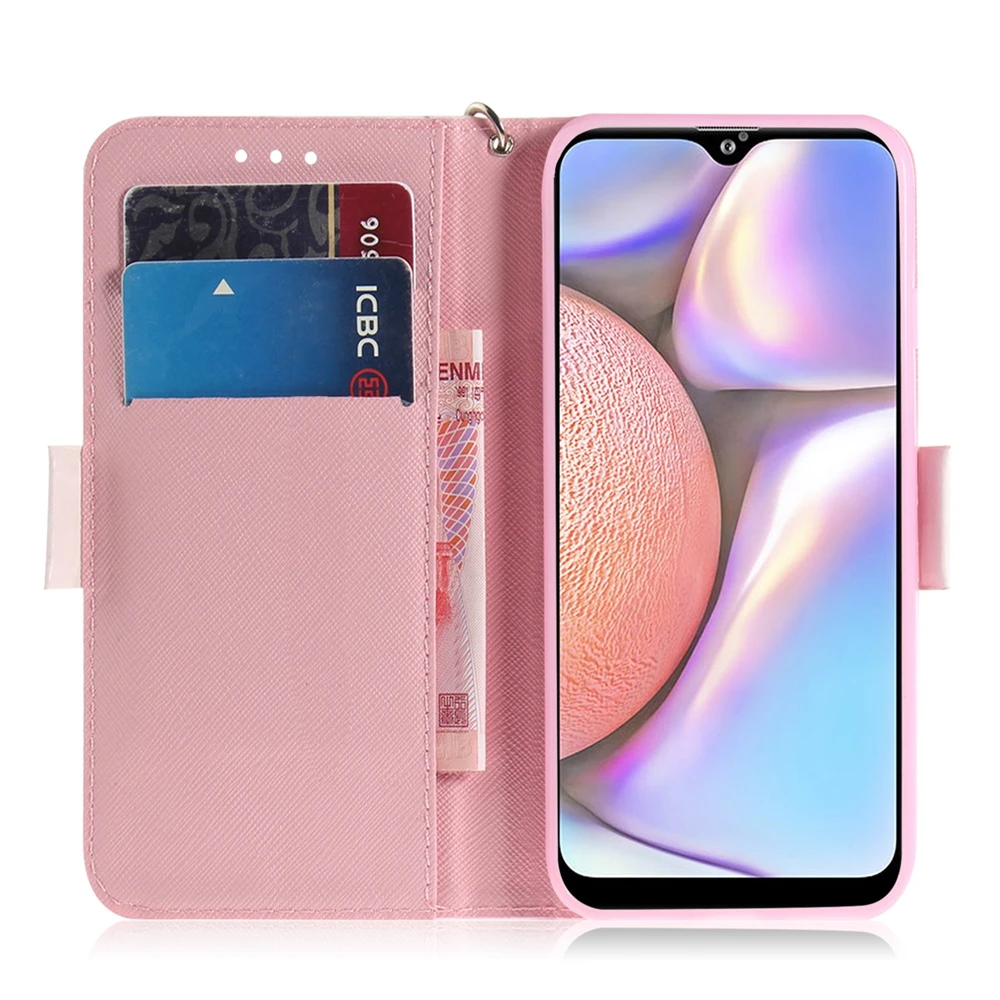 Кожаный чехол для samsung A10S A30S A50S M30S 3D милый мультяшный Магнитный кошелек откидной