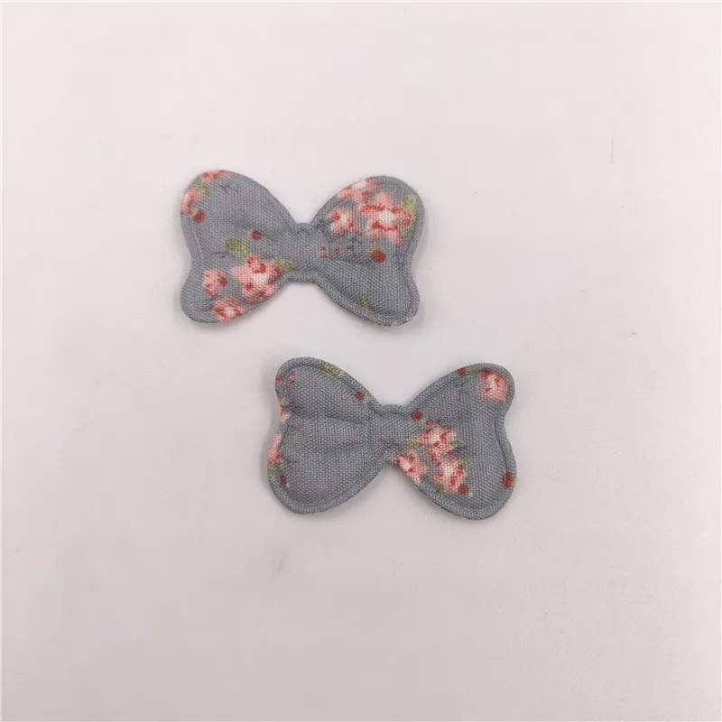 

72pcs/lot 3.9*2.5cm Bowknot Padded Appliques for DIY Clothes Sewing Supplies DIY Hair Bow Decoration