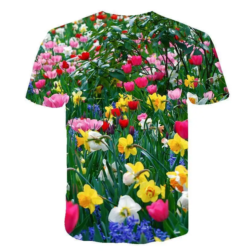 Футболка мужская с 3D-принтом уличная одежда повседневная рубашка розовым