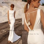 Lakshmigown халат, красное сексуальное свадебное платье для женщин, 2022 г., гражданское атласное свадебное платье русалки с открытой спиной