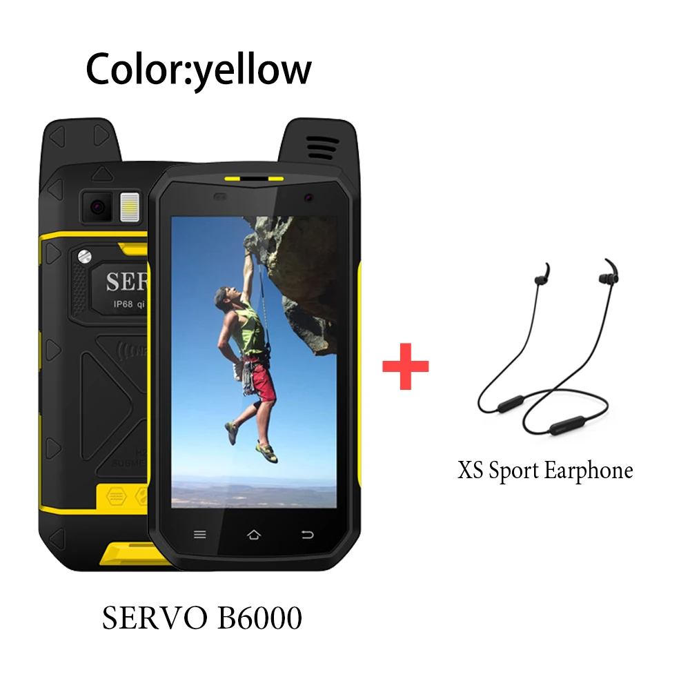 Y Add Sport Earphone SERVO смартфон 4," MTK6755 Восьмиядерный rom 64 Гб 4G LTE 13 МП 5000 мАч поддержка мобильного телефона Беспроводная рация IP68 - Цвет: Y Add Sport Earphone