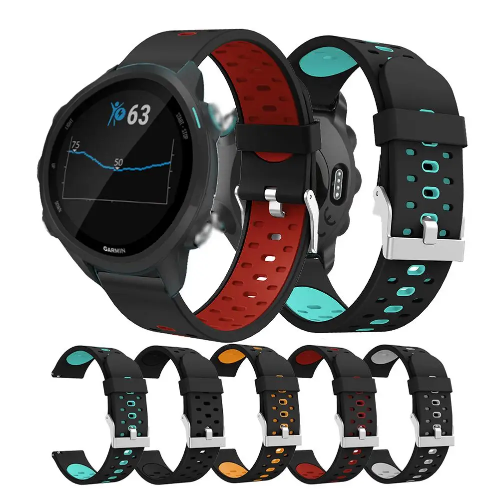 20 мм силиконовые умные часы ремешок замена ремешок для Garmin Forerunner 245 умные наручные часы ремешок аксессуары