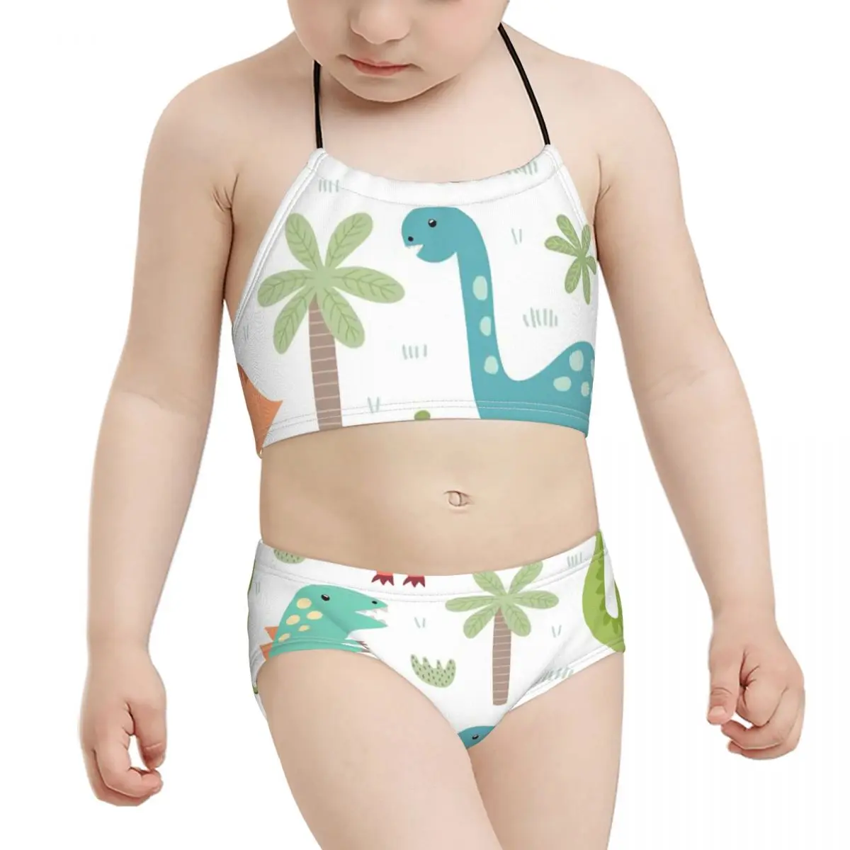 

Кавайная аниме детская пляжная одежда для девочек с рисунком Dinos, Аниме Бикини 2021, оптовая продажа, брендовый купальный костюм для маленьких...