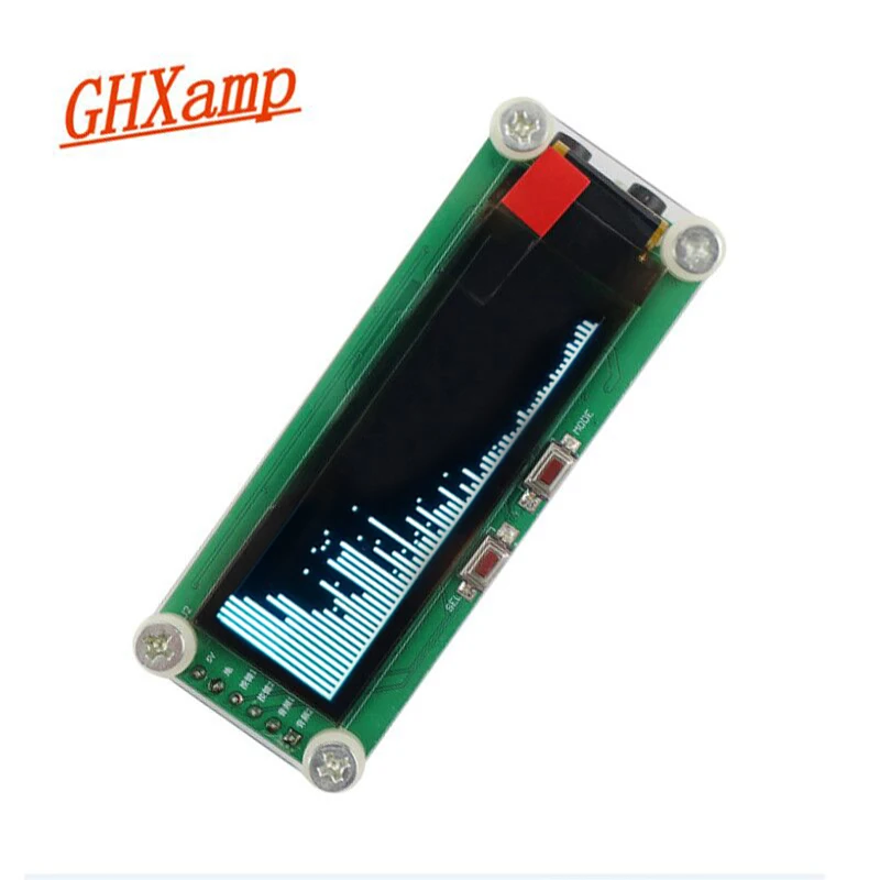 GHXAMP 2 дюймов OLED музыкальный спектр Модуль Индикатор уровня VU метр модификация автомобиля компьютер MP3 DVD MP4 MP5 Телефон DIY время DC5V