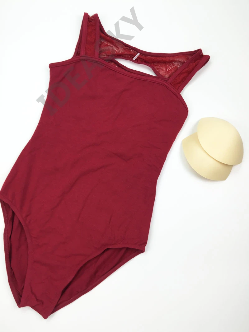 Сексуальное Кружевное без рукавов спандекс хлопок балетное трико для женщин