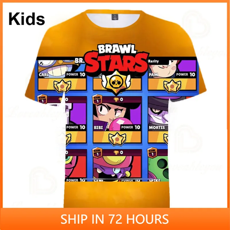 

Sandy Max Leon and Star Children's Kids Shooting Game 3d T-shirt Shirt Boys Girls Harajuku Short Sleeve Jacket Coat Baby Clothes