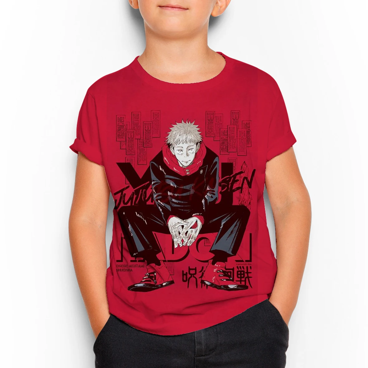 

Jujutsu Kaisen Anime Cartoon 3D Pattern Children's Clothing Teens Kids Short Sleeve Girls Boys Oversized T-shirt Tops Summer